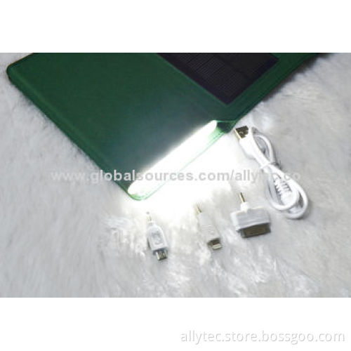 8,000mAh Folding Solar Mobile Phone Charger with LED Flashlight